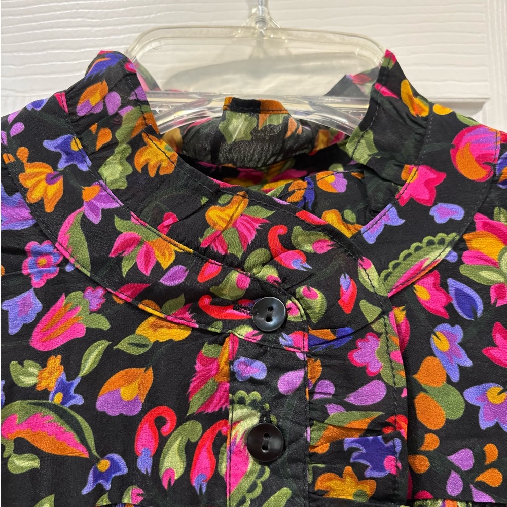Floral Black Blouse - Picture 4 of 7